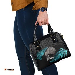 New Zealand Silver Fern Rugby Shoulder Handbag Pacific 2023 Kia Haka Kiwis With Maori Ta Moko