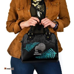 New Zealand Silver Fern Rugby Shoulder Handbag Pacific 2023 Kia Haka Kiwis With Maori Ta Moko