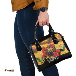 Custom Eagles Football ANZAC Shoulder Handbag Gallipoli Camouflage With Poppies