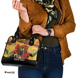 Custom Eagles Football ANZAC Shoulder Handbag Gallipoli Camouflage With Poppies