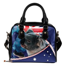 Shoulder Handbag - Australia Flag and Coat Of Arms Handbag Koala 3D