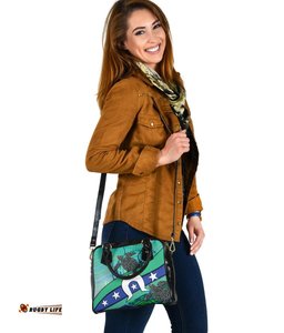 Shoulder Handbag - Torres Strait Flag And Turtle