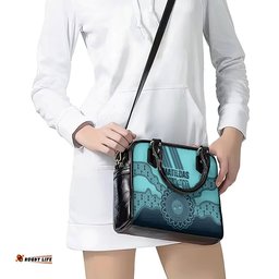 Custom Australia Matildas Shoulder Handbag Aussie Aboriginal Turquoise Version