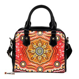 Aboriginal Shoulder Handbag - Indigenous Art Patterns Ver01