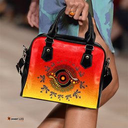 Aboriginal Shoulder Handbag - Circle Pattern