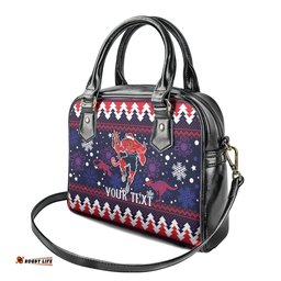Custom Melbourne Demons Football Shoulder Handbag Narrm Christmas Vibe 2023
