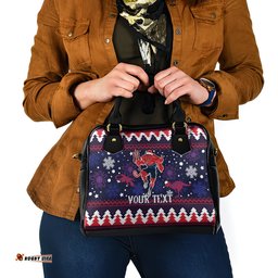 Custom Melbourne Demons Football Shoulder Handbag Narrm Christmas Vibe 2023