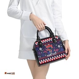 Custom Melbourne Demons Football Shoulder Handbag Narrm Christmas Vibe 2023