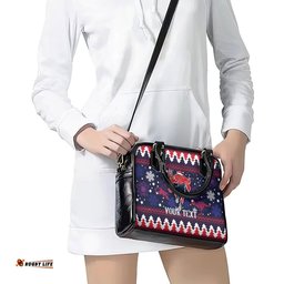 Custom Melbourne Demons Football Shoulder Handbag Narrm Christmas Vibe 2023