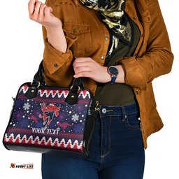 Custom Melbourne Demons Football Shoulder Handbag Narrm Christmas Vibe 2023