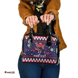Custom Melbourne Demons Football Shoulder Handbag Narrm Christmas Vibe 2023