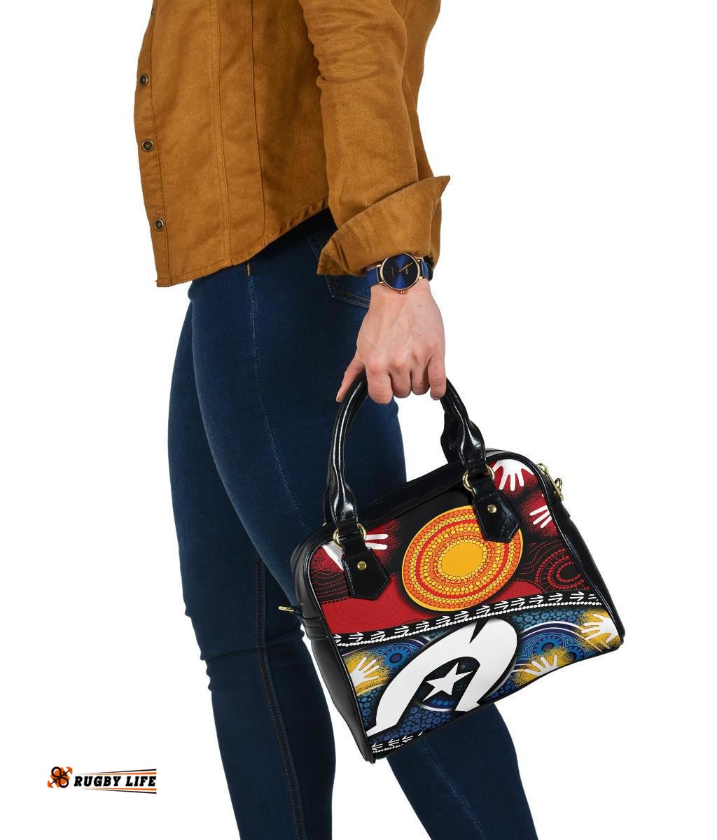 Shoulder Handbag - Australian NAIDOC Aboriginal and Torres Strait Islands Flags