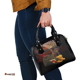 Slouch Hat and Biscuits ANZAC Shoulder Handbag with Soldier Silver Fern
