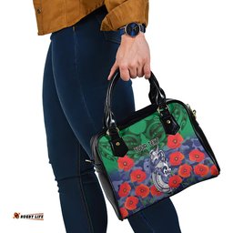 Custom Warriors Rugby ANZAC Shoulder Handbag Gallipoli Soldier With Aboriginal Art