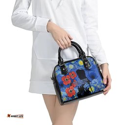 Remember Them ANZAC day Shoulder Handbag Soldier In Starry Night Oil Paint Style