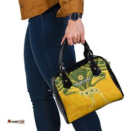 Custom Australia Matildas Shoulder Handbag Polynesian Mix Gold Marble