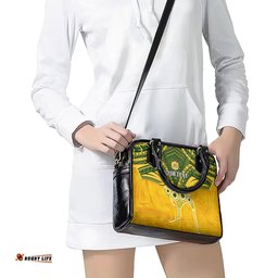 Custom Australia Matildas Shoulder Handbag Polynesian Mix Gold Marble
