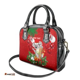 Personalised Koala Lover Shoulder Handbag Australia Koalaty Merry Christmas Aboriginal