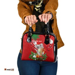 Personalised Koala Lover Shoulder Handbag Australia Koalaty Merry Christmas Aboriginal
