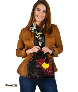 Custom Aboriginal Shoulder Handbag - Indigenous People And Sun