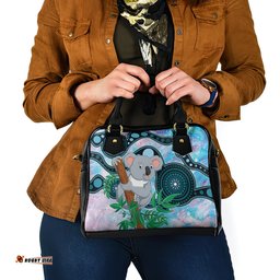 Australia Opal Koala Shoulder Handbag Aussie Aboriginal Art