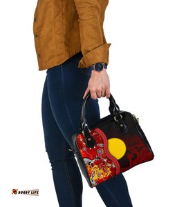 Aboriginal Shoulder Handbag - Red Indigenous Flag