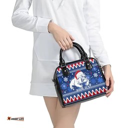 Bulldogs Football Shoulder Handbag Christmas Vibe 2023