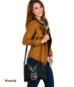 New Zealand Maori Moko Shoulder Handbag Paua Shell