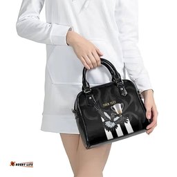 Personalised AFL Collingwood Shoulder Handbag Magpies Premiers 2023 With Trophy Proud