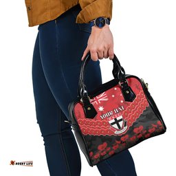 Custom St Kilda Saints Football Shoulder Handbag ANZAC Lest We Forget