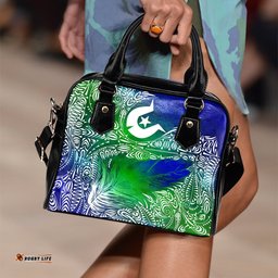 Torres Strait Islander Shoulder Handbag - Feather Torres Aether