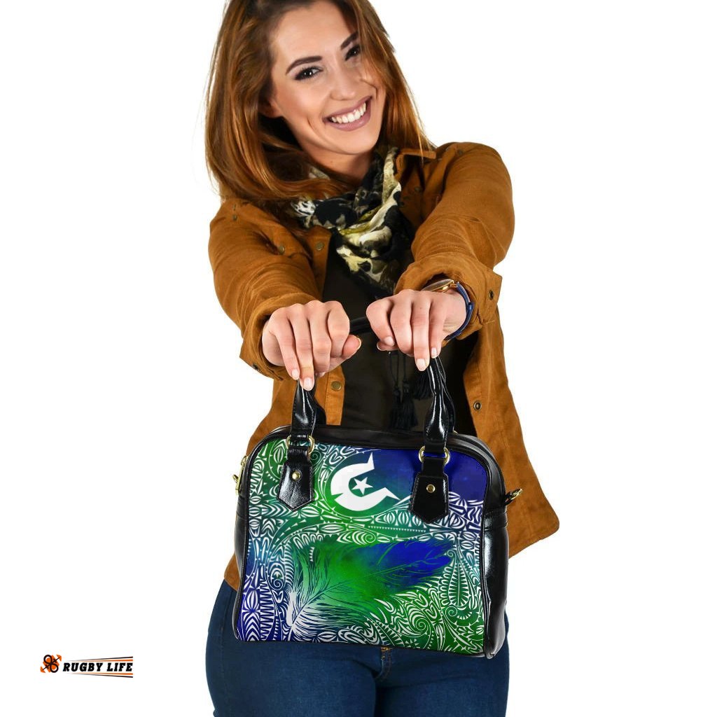 Torres Strait Islander Shoulder Handbag - Feather Torres Aether