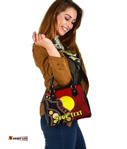 Custom Shoulder Handbag Australia Aboriginal Lives Matter Flag