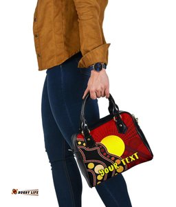 Custom Shoulder Handbag Australia Aboriginal Lives Matter Flag