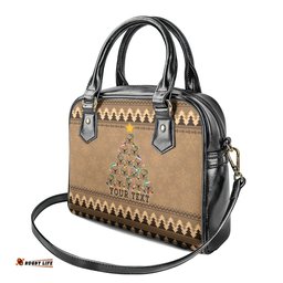 Personalised Wombat Christmas Tree Shoulder Handbag Australia Merry Xmas Simple Style