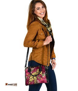 New Zealand Shoulder Handbag - Turtle Polynesian Hibiscus