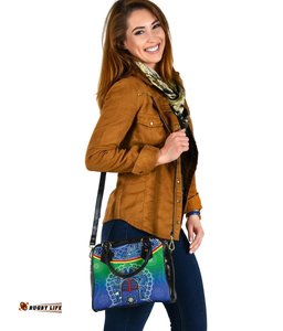 Shoulder Handbag - Torres Strait Symbol With Aboriginal Patterns