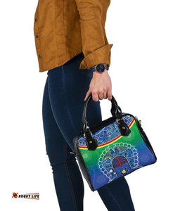Shoulder Handbag - Torres Strait Symbol With Aboriginal Patterns