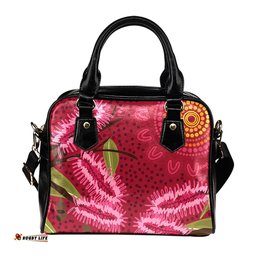 Indigenous Australian Aboriginal Blossom Of The Bushland Shoulder Handbag