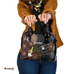 PALYKU Australia Lizard Aboriginal Art Shoulder Handbag