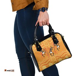 Aboriginal People Dancing Dot Styles Shoulder Handbag