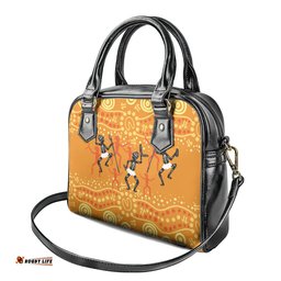 Aboriginal People Dancing Dot Styles Shoulder Handbag