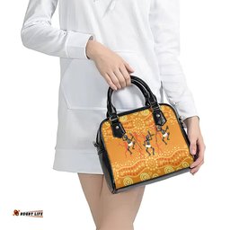Aboriginal People Dancing Dot Styles Shoulder Handbag