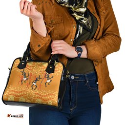 Aboriginal People Dancing Dot Styles Shoulder Handbag
