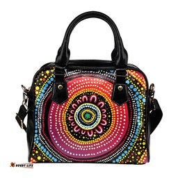 Indigenous Australian Aboriginal Aboriginal Showcasing Dot Art Design Shoulder Handbag