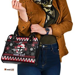 Custom St Kilda Saints Football Shoulder Handbag Christmas Vibe 2023