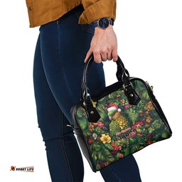 Meri Kirihimete Kakapo Shoulder Handbag New Zealand Christmas with Tropical Vibe