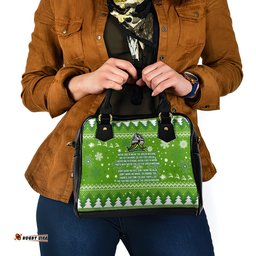Raiders Rugby Shoulder Handbag The Mighty Green Machine 2023 Christmas Vibe