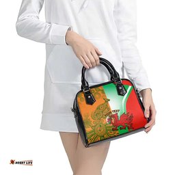 Custom Australia And Wales Rugby Shoulder Handbag Wallabies Welsh Mascots Dynamic Version