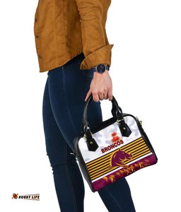 Brisbane Broncos Shoulder Handbag Anzac Day Simple Style - White